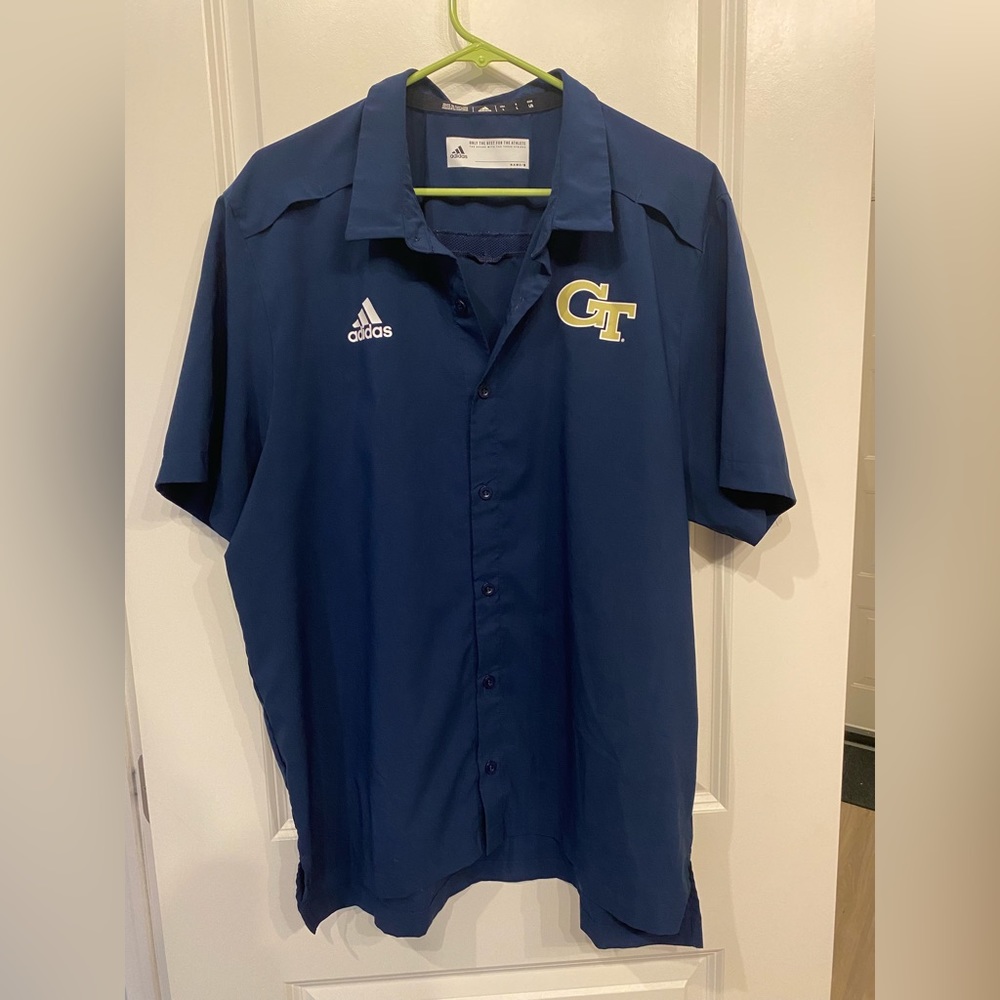 Adidas Georgia Tech button down shirt Large